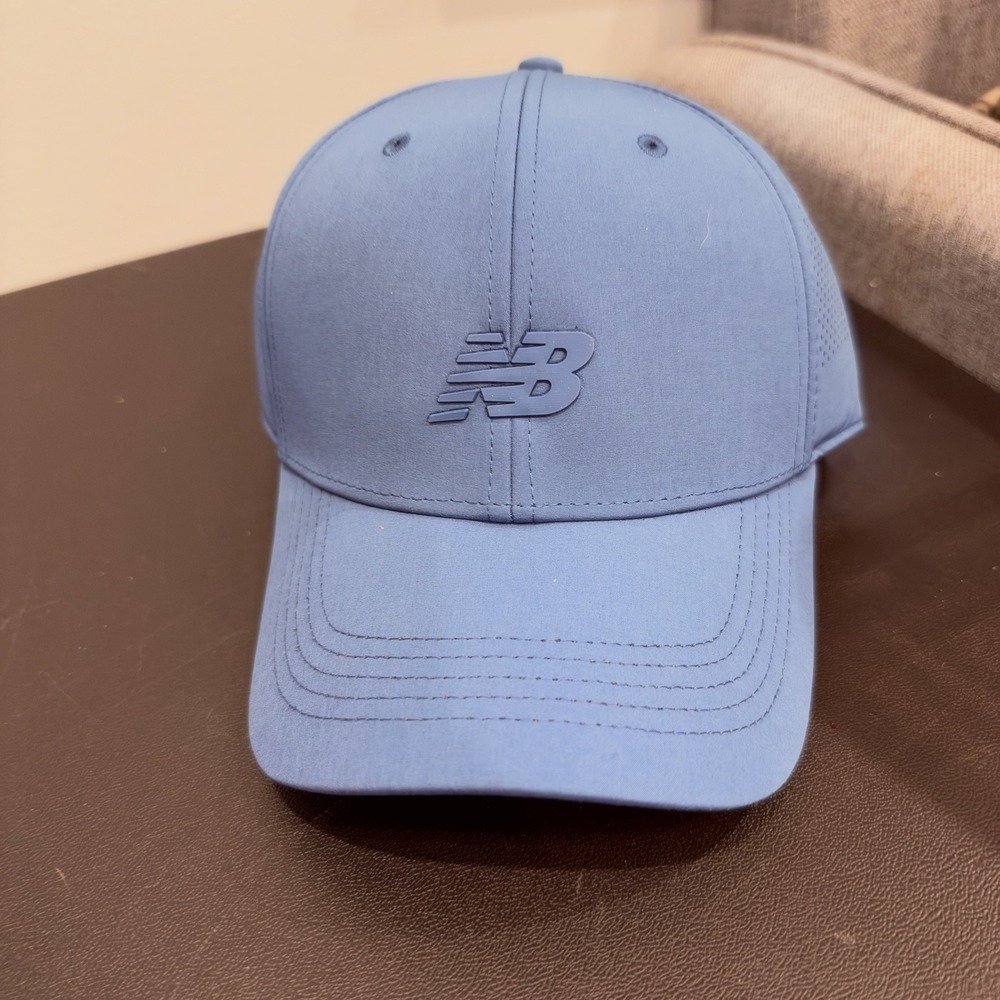 New Balance Performance Running Hat Blue Perforated Adjustable NWT